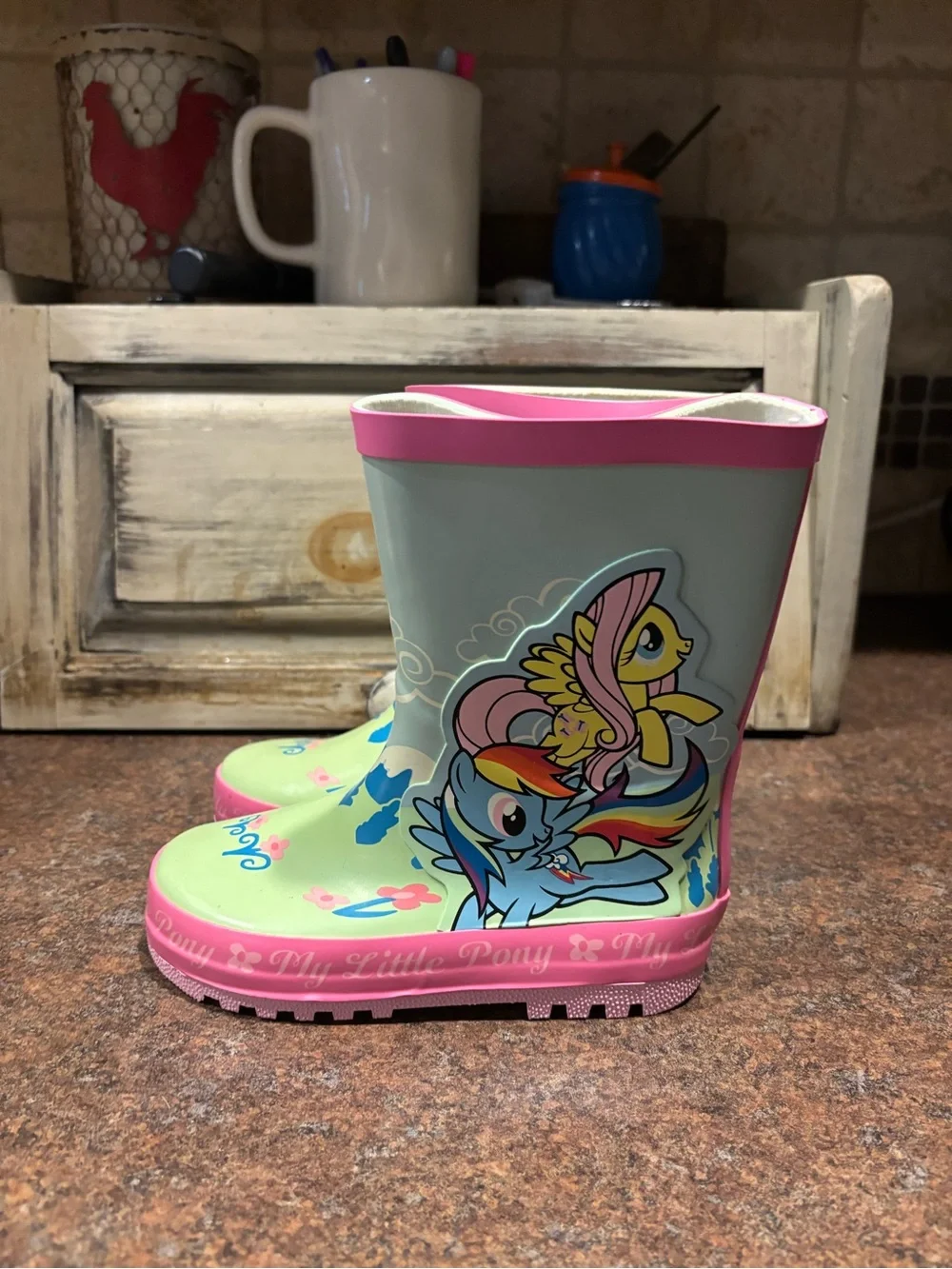 My Little Pony Girls Rain Boots - Pink & Light Green